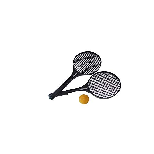 Blue Sky - Set de 2 Raquetas de Tenis - Tenis - Juego de Raqueta - 046521A - Negro - Plástico - 53 cm x 22 cm - Juguete Infantil - Juego al Aire Libre - A Partir de 3 años