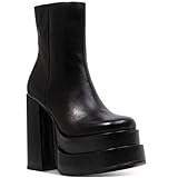 Steve Madden Women's Cobra Fashion Boot, Black Leather, 8.5