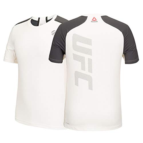 T-shirt d'entraînement Reebok UFC S95178 coton respirant blanc manches courtes
