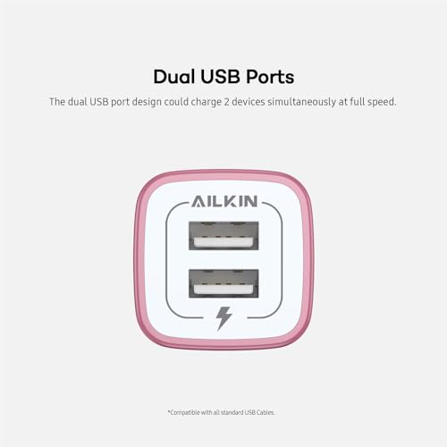 Image of USB Wall Charger, Charger Block, AILKIN Multiport Fast Charge Power Brick | i Phone Cube for iPad, iPhone, iPod, Samsung Galaxy, Motorola, Moto, PS5, Huawei, HTC, LG, USB A Charging Box, AC Adapter