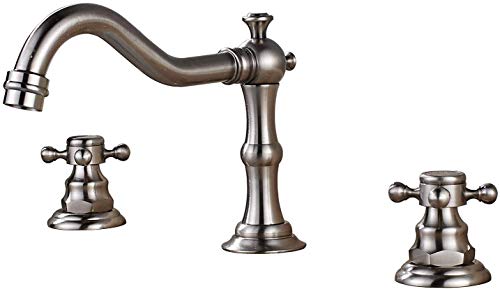 Authentic Crazy Deals Votamuta Faucet Three Holes Double Handles Widespread Bathroom Sink Faucet