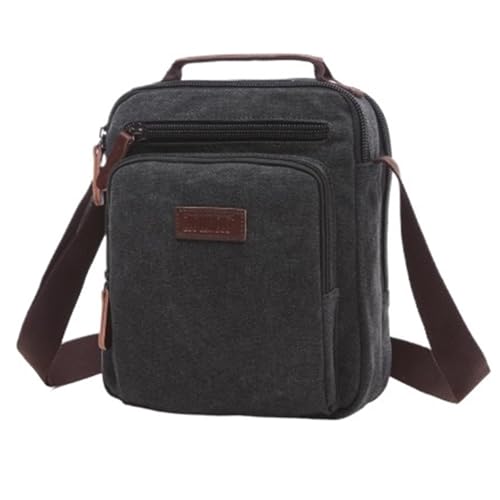 Lightweight Casual Shoulder Bag, Canvas, Multi Pocket, Men Vintage Crossbody Bag, for Work Business Office Travel