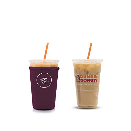 image for Java Sok Reusable Iced Coffee Cup Insulator Sleeve for Cold Beverages 