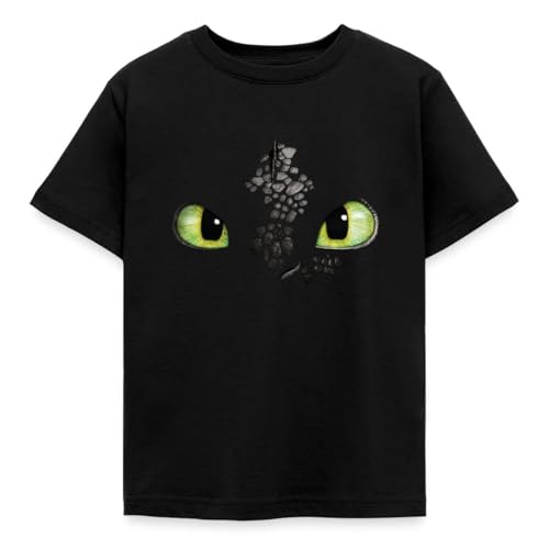 Spreadshirt Drachenzähmen Leicht Gemacht Ohnezahn Kostüm Karneval Fasching Kinder T-Shirt 110/116 (5-6 Jahre) Schwarz