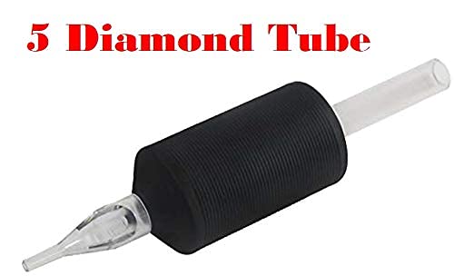 Diamond Tip 1" Tattoo Disposable Clear Tube Grips 20pcs (5 Diamond)