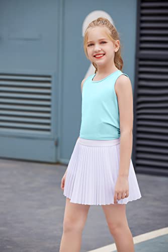 Image of Zaclotre Girls Athletic Tank Tops Open Tie Back Sleeveless Workout Shirts