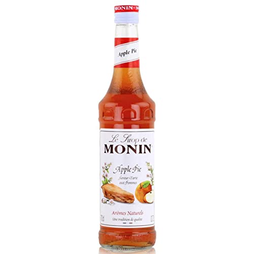 MONIN Jarabe de tarta de manzana prémium de 700 ml para cócteles. Apto para veganos, sin alérgenos, sabores y colorantes 100% naturales. Jarabe de azúcar