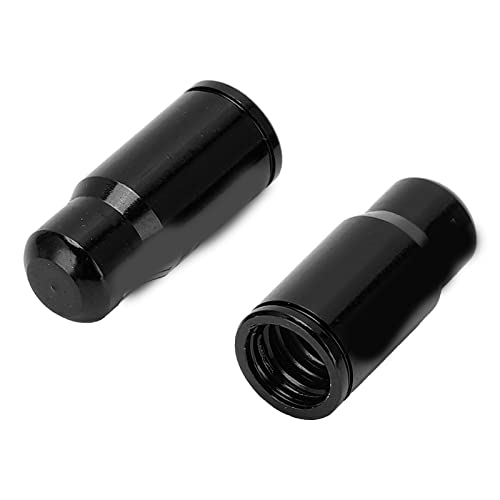 Tapones para válvula de neumático de bicicleta, par de tapas de válvula de bicicleta de aleación de aluminio para bicicleta de montaña y carretera (negro) miniatura 6