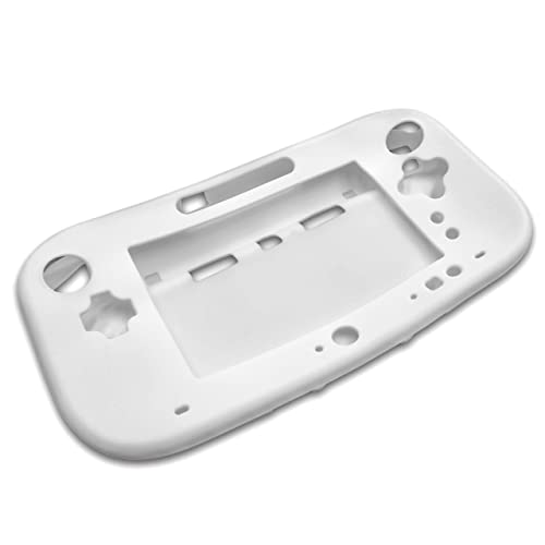 vhbw Manchon housse compatible avec Nintendo Wii U Gamepad console de jeu, manette - silicone, blanc