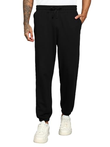 Image of Alan Jones Clothing Men's Cotton-Rich Jogger Pants - Relaxed Fit, Drawstring Waist, Mid-Rise, 3 Pockets