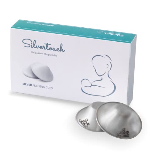 Image of The Original Silver Nursing Cups - Nipple Shields for Nursing Newborn - Nipple Covers Breastfeeding - Newborn Essentials Must Haves - 925 Silver (Regular Size)