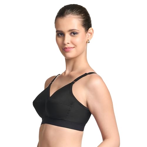 Image of TRYLO COTTONFIT-BRA-38-BLACK-E-CUP