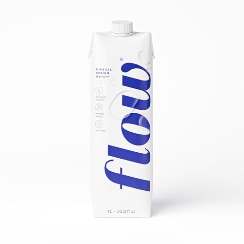 Flow Alkaline Spring Water, 100% Naturally Alkaline,1L (Pack of 6)