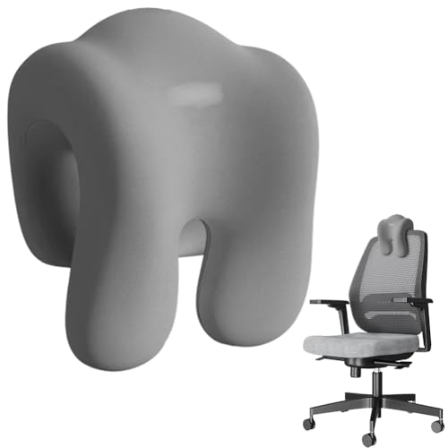 Peelanmall Cuscino cervicale con memory foam per aerei, cuscino cervicale per sedie da ufficio, cuscino ergonomico per sedie da scrivania, sedia girevole, viaggi all'aperto