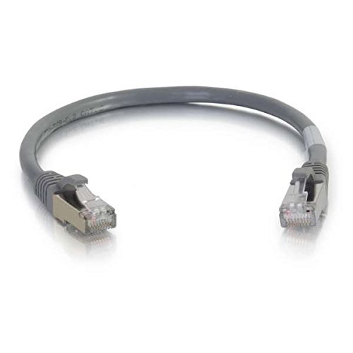 Image of C2G 27270 Cat5e Cable - Snagless Shielded Ethernet Network Patch Cable, Gray (50 Feet, 15.24 Meters) Grey