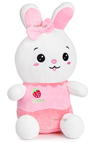 Image of Zest 4 Toyz Super Soft Toys Stuffed Animal Plush Teddy for Kids Birthday Gifts Toys Baby Boys Girls (Bunny Girl) Assorted (Pack of 1) 35 cm