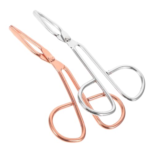 COLLBATH 2 STÜCK Teiliges Augenbrauen Wimpernzange aus Edelstahl Ergonomischer Scherengriff Multifunktionale Pinzette für Präzises Zupfen und Einfaches Anbringen Leicht und Tragbar für