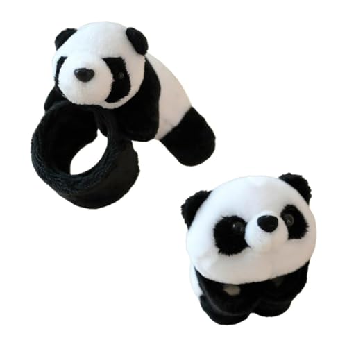 Image of Medigo Slap Bands for Kids, Panda Rakhi Slap Bracelet,Cute Panda Slap Bracelet Plush Toy - Soft Stuffed Animal Wristband for Kids & Adults Soft Plush Wristband for Boys & Girls, Unique Rakhi Gift