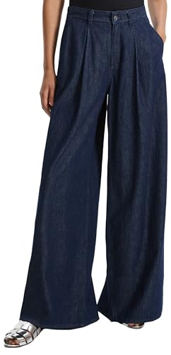 Theory Women's Pleated Wide Leg Pant, Indigo