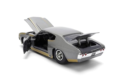 Jada Toys Muscle 1:24 Chevy Chevelle 1971 metálico gris miniatura 5