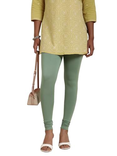 Image of TWIN BIRDS Tailored Cut and Classic Fit Super Stretchable Elastane Fabric Churidar Leggings for Women
