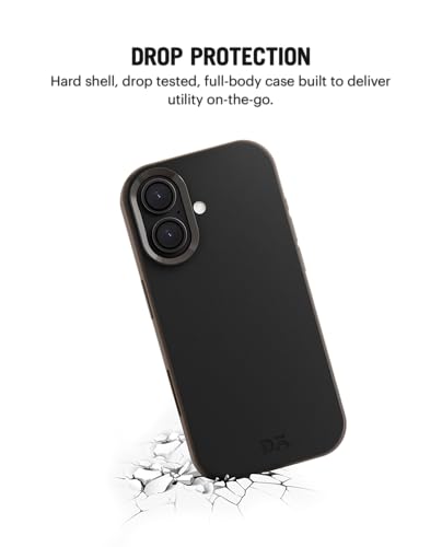 Image of DailyObjects Leatherite Case for iPhone 16 Compatible with Mag-Safe Wireless Charging | Black-Beige Hybrid Magnetic Back Cover