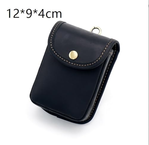 Small Waist Bag Coin Purse Mini Key Bag Retro Waist Hanging Storage Bag(Black)2