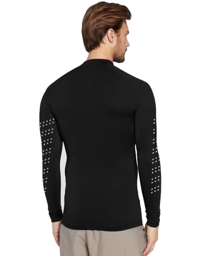 Image of EYEBOGLER Men Solid High Neck Full Sleeve Regualr Fit T-Shirt