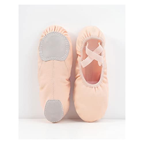 Ballet Slipper Girls Slippers Soft Leather Ballet Shoes Girls Ballet Dance Shoes Slippers for Kids Toddler,SHhg894064955-Brown-41 EU4