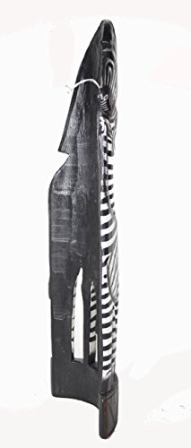 Set de 2 estatuas zebras africanas talladas a mano en madera miniatura 2