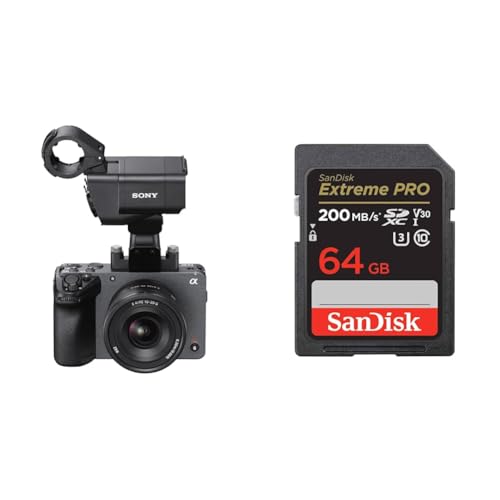 SONY(\j[) APS-C Cinema Line FX30 XLRnhjbgf(YȂ) ILME-FX30 + SanDisk SDJ[h 64GB SDXC Class10 UHS-I V30 ǎő200MB/s SanDi