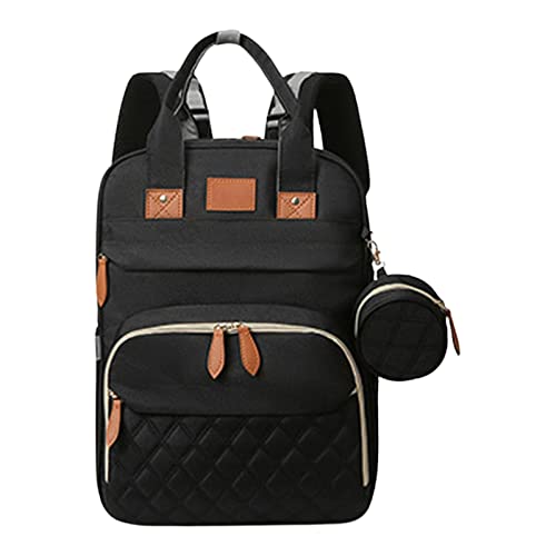 PIGMANA Mochila para pañales para bebé, bolsa de bebé con cambiador, regalos para bebés de gran capacidad para niños o niñas recién nacidos con puerto de carga USB, resistente al agua, cuna portátil