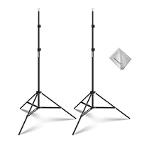 NEEWER 210cm Lichtstativ, Fotografie Light Stand aus Aluminiumlegierung, 2er Pack, faltbares Lampenstativ für Video, Porträt und Fotobeleuchtung, Reflektoren, Softboxen, Schirme, Hintergründe, ST210