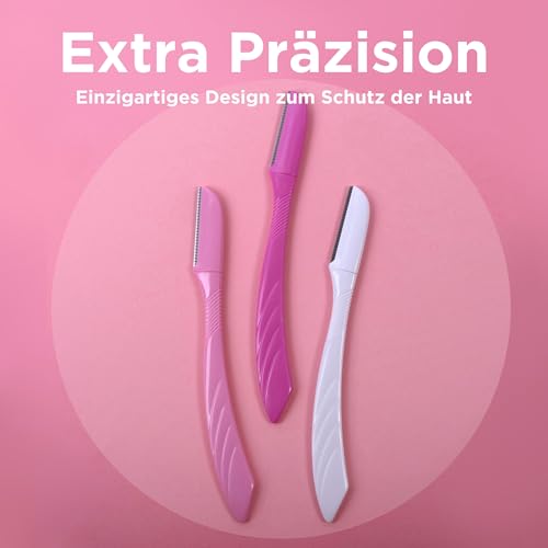 5. Bild von Wilkinson Sword - Intuition Augenbrauenformer für Frauen, 3 Rasierer, Gesichtshaarentferner und -trimmer, Peeling-Dermaplaning-Tool 1 stück (3er Pack)