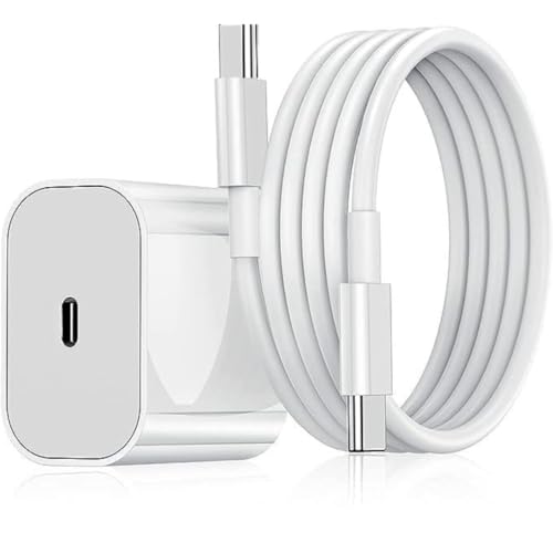 Image of iPhone 20W PD Fast Charger Adapter with 1 Meter Type C to C Data Syn. Cable Compatible with iPhone 16 /16 Plus /16 Pro /16 Pro Max, 15 /15 Plus /15 Pro /15 Pro Max, Laptop & Other C Type Devices