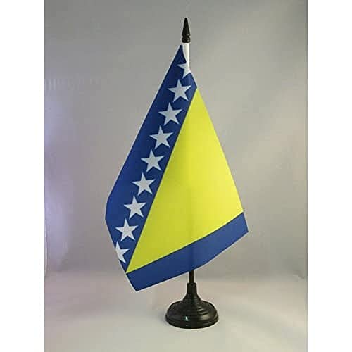 AZ FLAG - Tischflagge Bosnien Und Herzegowina - 21x14 cm - Bosnische Tischfahne 14 x 21 Cm - Flaggen
