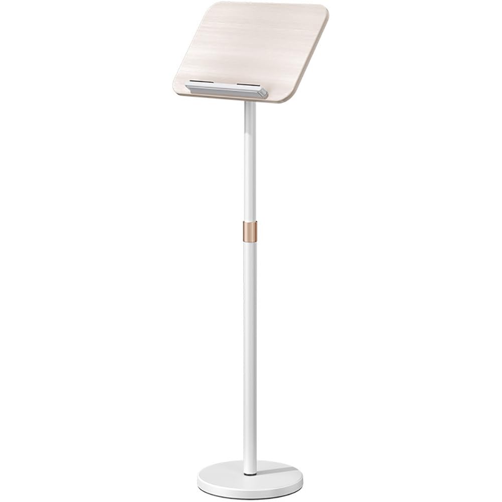 Freistehendes Leseregal mit Auslegerhalterung, verstellbarer Bodenständer für Bücher und Tablets, höhenverstellbar von 86 bis 135 cm (34–53 Zoll), stabiler 180°-Sockel, ideal für Schüler, Le