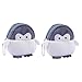 Toddmomy 2Pcs Pinguin Geldbörse Mini Lippenstift Taschen Plüsch Münze Tasche Cartoon Tier Mini Flauschigen Zipper Geld Brieftasche für Weihnachten Geburtstag Favor