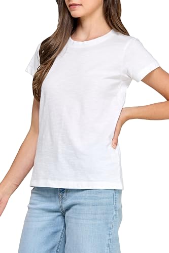 GREEN VOYAGE Women's GOTS Certified 100% Organic Cotton Slub Crewneck T Shirt Short Sleeve Tee Tops3