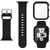 Sport Silicone Band and Case with Screen Protector for Apple Watch Series 11 Series 10 Series 9 Series 8 Series 7 Series 6 SE(Gen 1,2,3) Series 5 Series 4