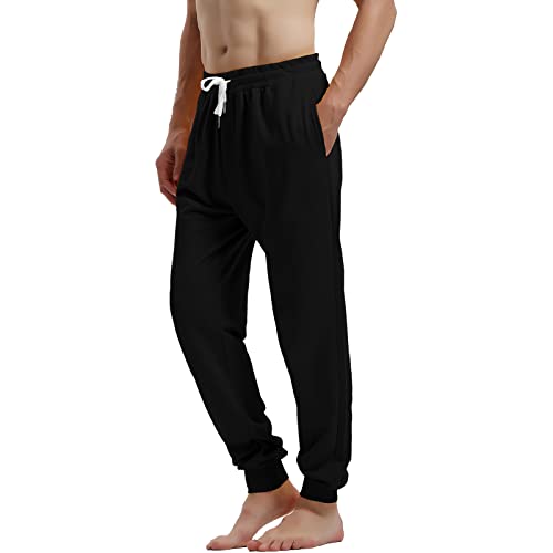 AMY COULEE Men's Casual Joggers Cotton Sweatpants Workout Athletic Pants with Pockets Drawstring Gym Running Pants2