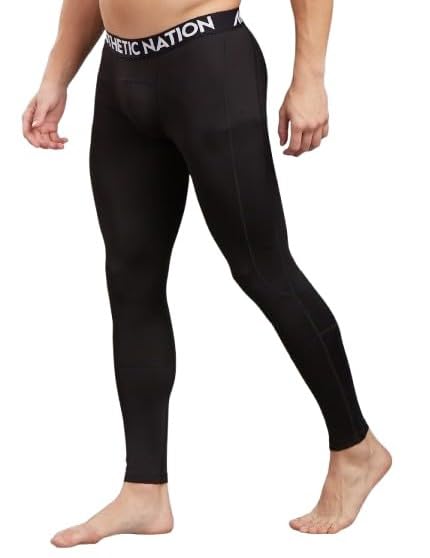 aesthetic nation Men's Full-Length Compression Tights - Stretchable Base Layer Trackpants with Moisture-Wicking, Snug Fit & Durable Design for Gym, Running & Sports-picture-39