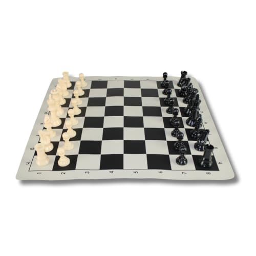 Jeu d'échecs enroulable noir 16 pouces pour club et tournoi