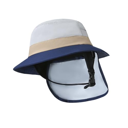 Zanthicia Sombrero de cubo impermeable protector solar verano para canotaje pesca hombres mujeres adolescentes azul y gris