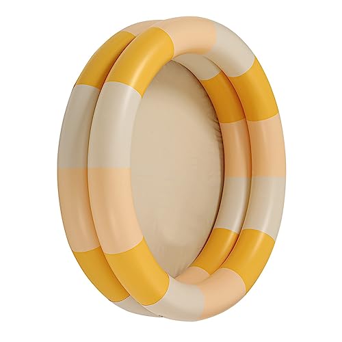 Inflatable Water Play Pool, Thickened Baby Kids Inflatable Pool for Indoor and Outdoor Use (Yellow Stripe)