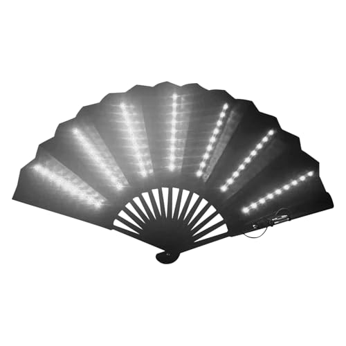 Abanico Plegable Con Luz LED - Abanico Con Espectáculo Luminoso,
