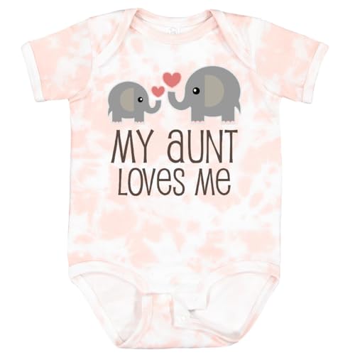 inktastic My Aunt Loves Me Baby Bodysuit 6 Months Tie Dye Pink 230e8