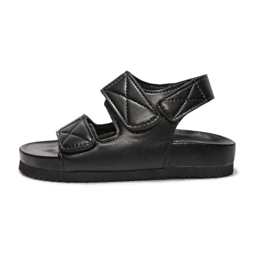 FUNKYMONKEY Unisex-Child Slide Sandals Adjustable Double Buckle with Soft Footbed Comfort Slides for Girls and Boys2