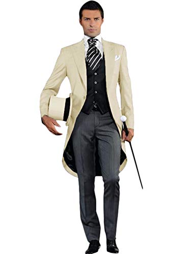 Costume Coupe Slim Un Bouton 3 Pièces Anti-Pli pour Cérémonie