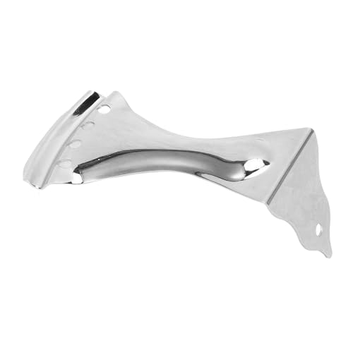 Silver Bent Tailpiece, Zinc Alloy Metal for 4 String Resonator Guitars, Sturdy F14 Model, Enhances Tone Quality and Guitar Performance